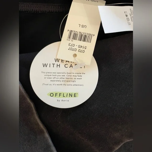 BNWT Aerie Offline OG 7/8 Front Seam High Waisted Legging in True Black - Picture 7 of 10